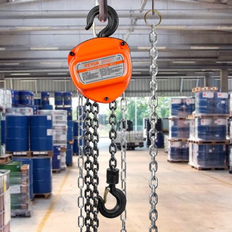 Manual Chain Hoist High lb Heavy Duty Come Along with Steel Chain & Safety Brake