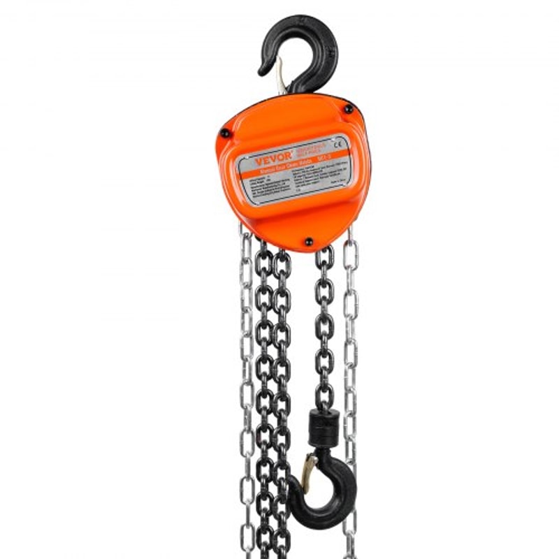 Manual Chain Hoist High lb Heavy Duty Come Along with Steel Chain & Safety Brake