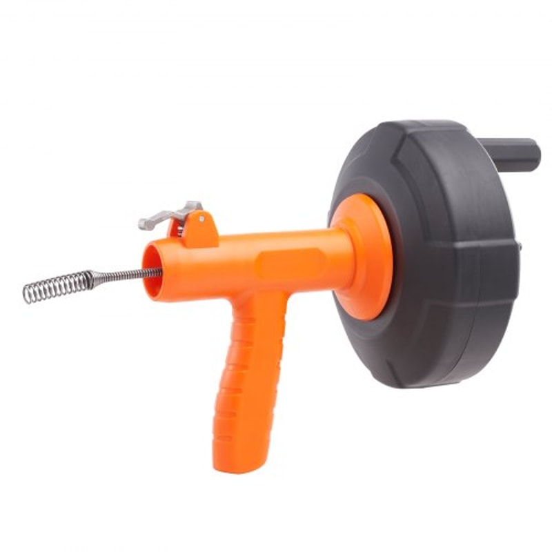 Heavy Duty Drain Auger With Auto Feed Drill Adapter For Fast Clog Removal 8