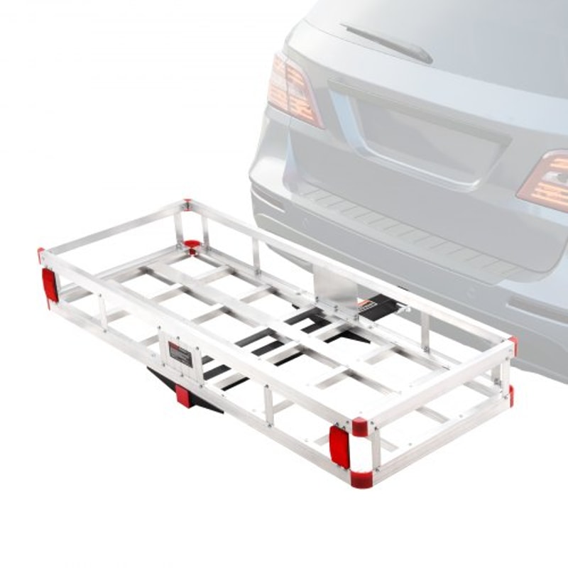 Aluminum Hitch Cargo Carrier High Lb Capacity Foldable Rack For SUV Truck Receiver 0