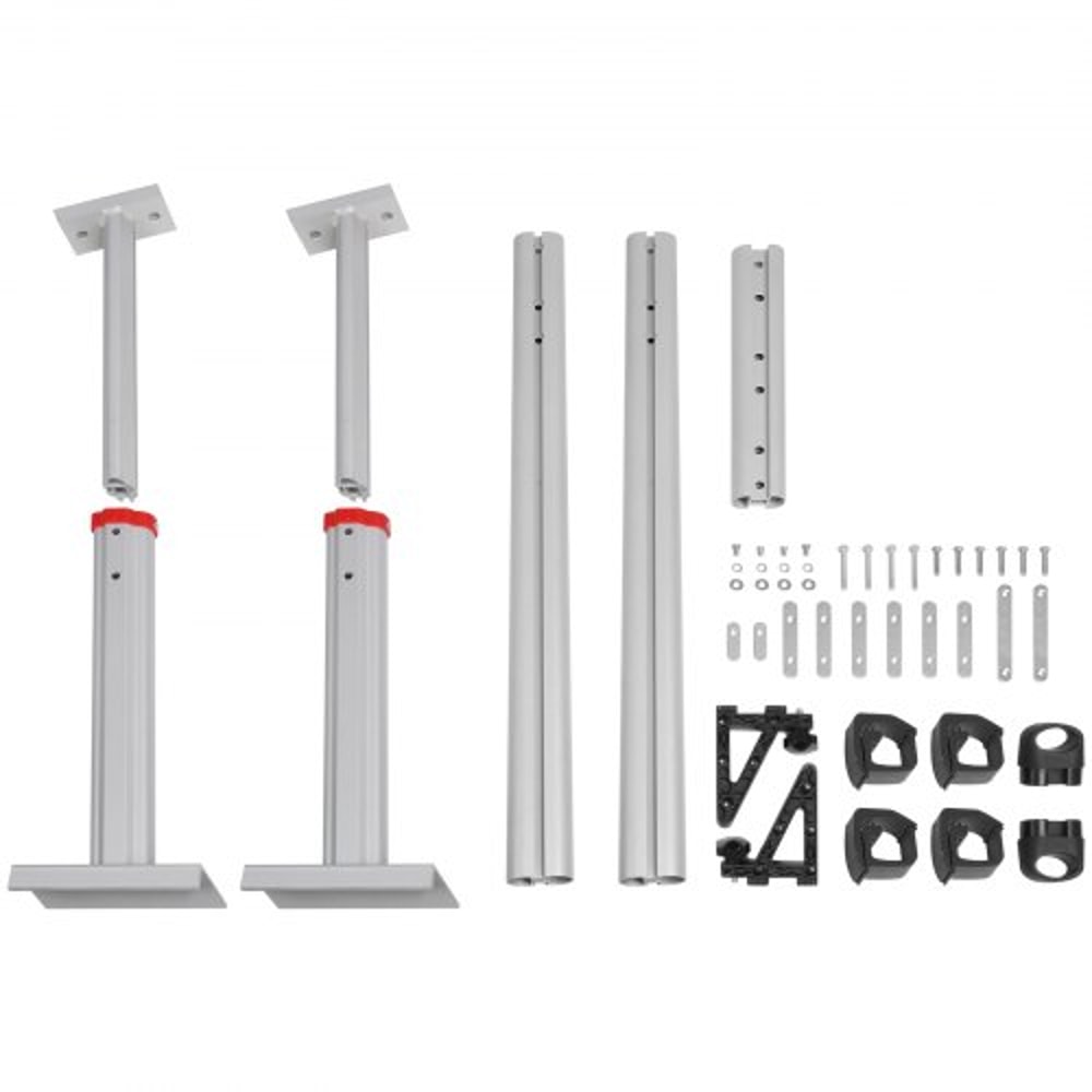 Heavy Duty Truck Ladder Rack Aluminum Adjustable Pickup Bed Rack with No Drill Clamps