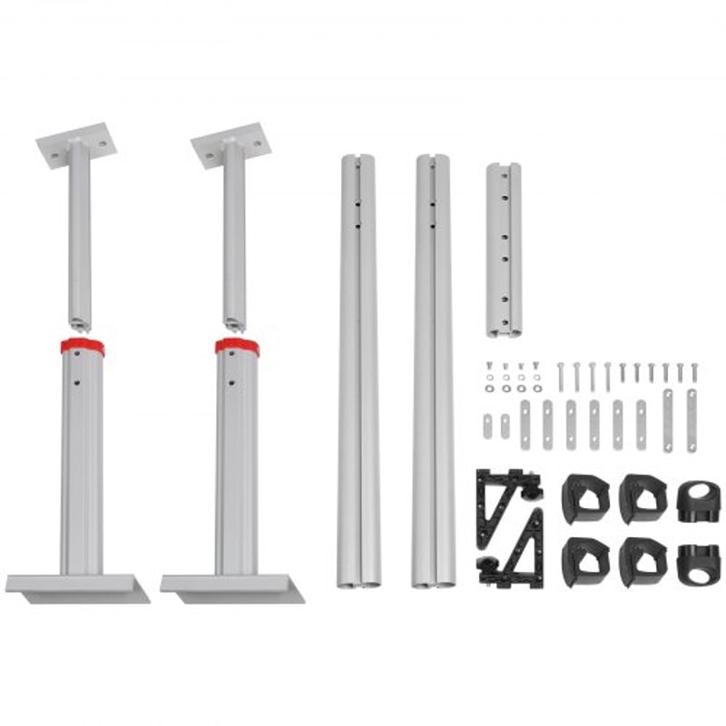 Heavy Duty Truck Ladder Rack Aluminum Adjustable Pickup Bed Rack with No Drill Clamps