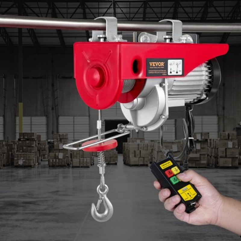 Electric Wire Rope Hoist With Wireless Remote Heavy Duty Lift Winch For Garage Warehouse 6