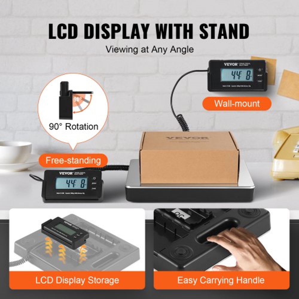 Digital Shipping Scale With LCD Display Tare Function Dual Power Postal Scale 4