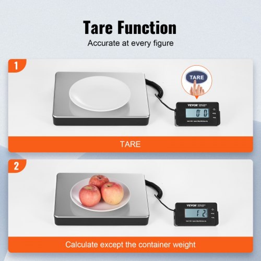 Digital Shipping Scale With LCD Display Tare Function Dual Power Postal Scale 5
