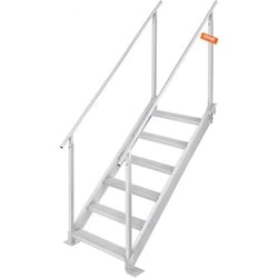 adjustable aluminum dock ladder step with handrails high lb capacity for boat pool marine use