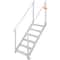Adjustable Aluminum Dock Ladder Step With Handrails High Lb Capacity For Boat Pool Marine Use 0