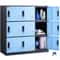 Metal Employee Locker Cabinet with Keys & Card Slots, Heavy-Duty Secure Storage