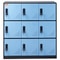 Metal Employee Locker Cabinet with Keys & Card Slots, Heavy-Duty Secure Storage
