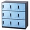 Metal Employee Locker Cabinet with Keys & Card Slots, Heavy-Duty Secure Storage