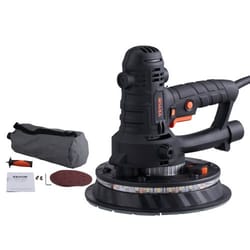 electric drywall sander with vacuum dust collection, variable speed wall sander with led lights