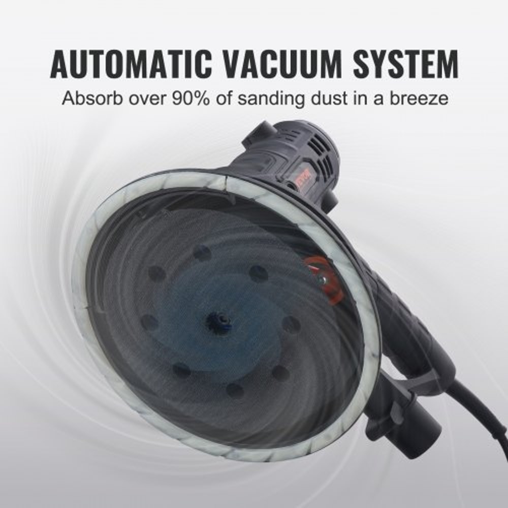 Electric Drywall Sander With Vacuum Dust Collection Variable Speed Wall Sander With LED Lights 3