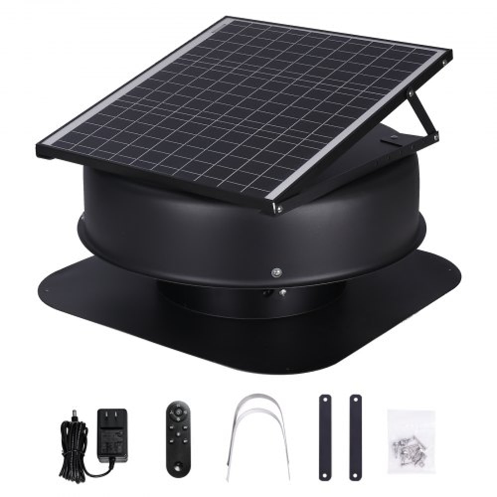Solar Attic Fan CFM High Airflow Solar Roof Vent With Smart Control Cooling 0