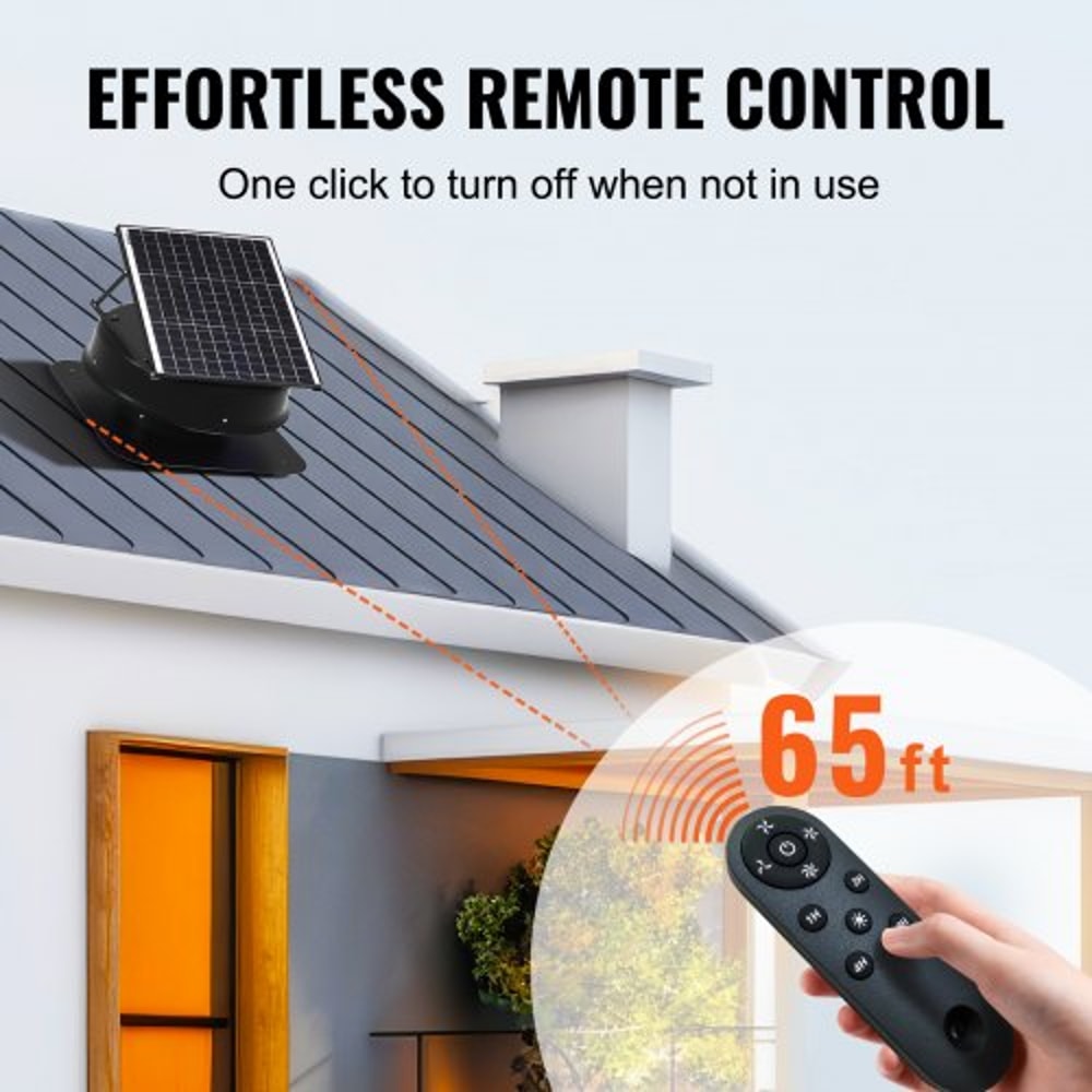 Solar Attic Fan CFM High Airflow Solar Roof Vent With Smart Control Cooling 4