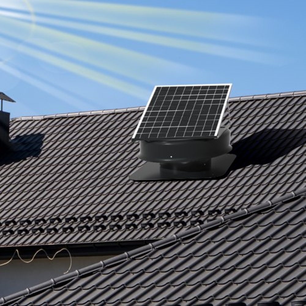 Solar Attic Fan CFM High Airflow Solar Roof Vent With Smart Control Cooling 6