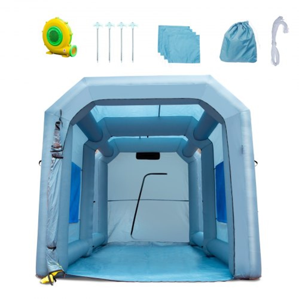 Inflatable Paint Booth With High Power Blower Portable Spray Booth Tent For Auto Detailing 0