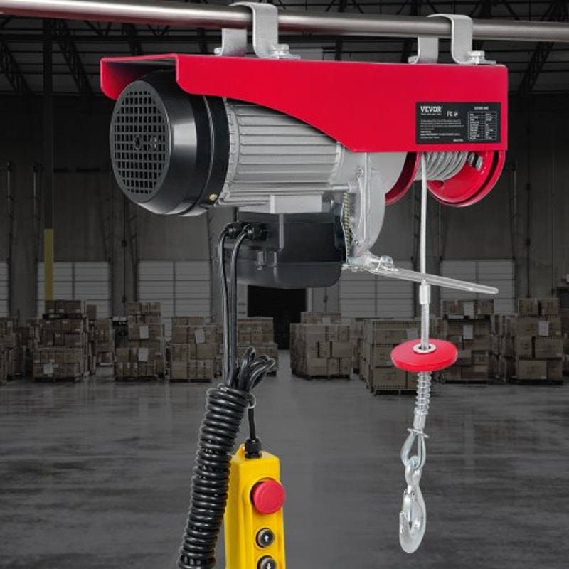 Electric Hoist High Lbs Capacity With Wired Remote Steel Cable Winch For Garage Warehouse 6