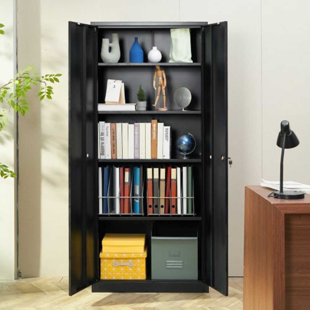 Heavy-Duty Metal Storage Cabinet with Locking Doors & Adjustable Shelves High lb Capacity