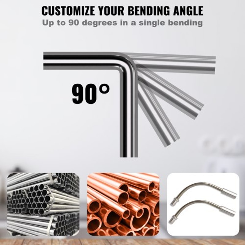 Ratcheting Pipe Tube Bender Kit with Dies and Cutter for HVAC Plumbing