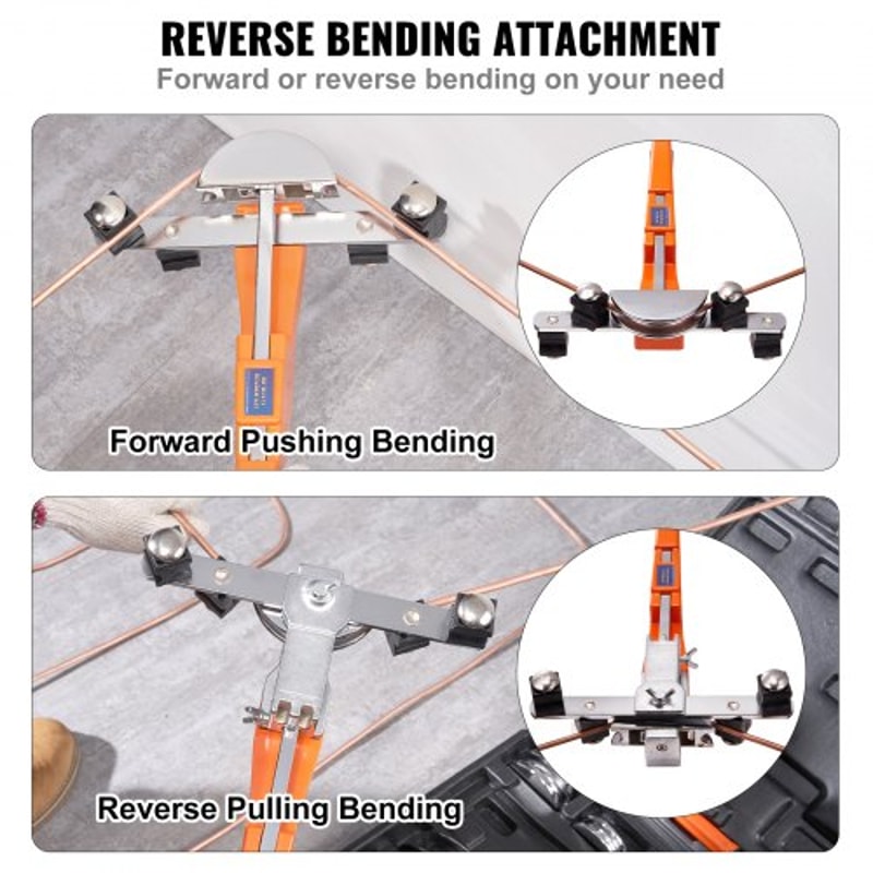 Ratcheting Pipe Tube Bender Kit with Dies and Cutter for HVAC Plumbing