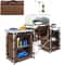 Portable Camping Kitchen Table With Storage Windscreen Aluminum Folding Cook Station 0