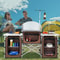 Portable Camping Kitchen Table With Storage Windscreen Aluminum Folding Cook Station 5