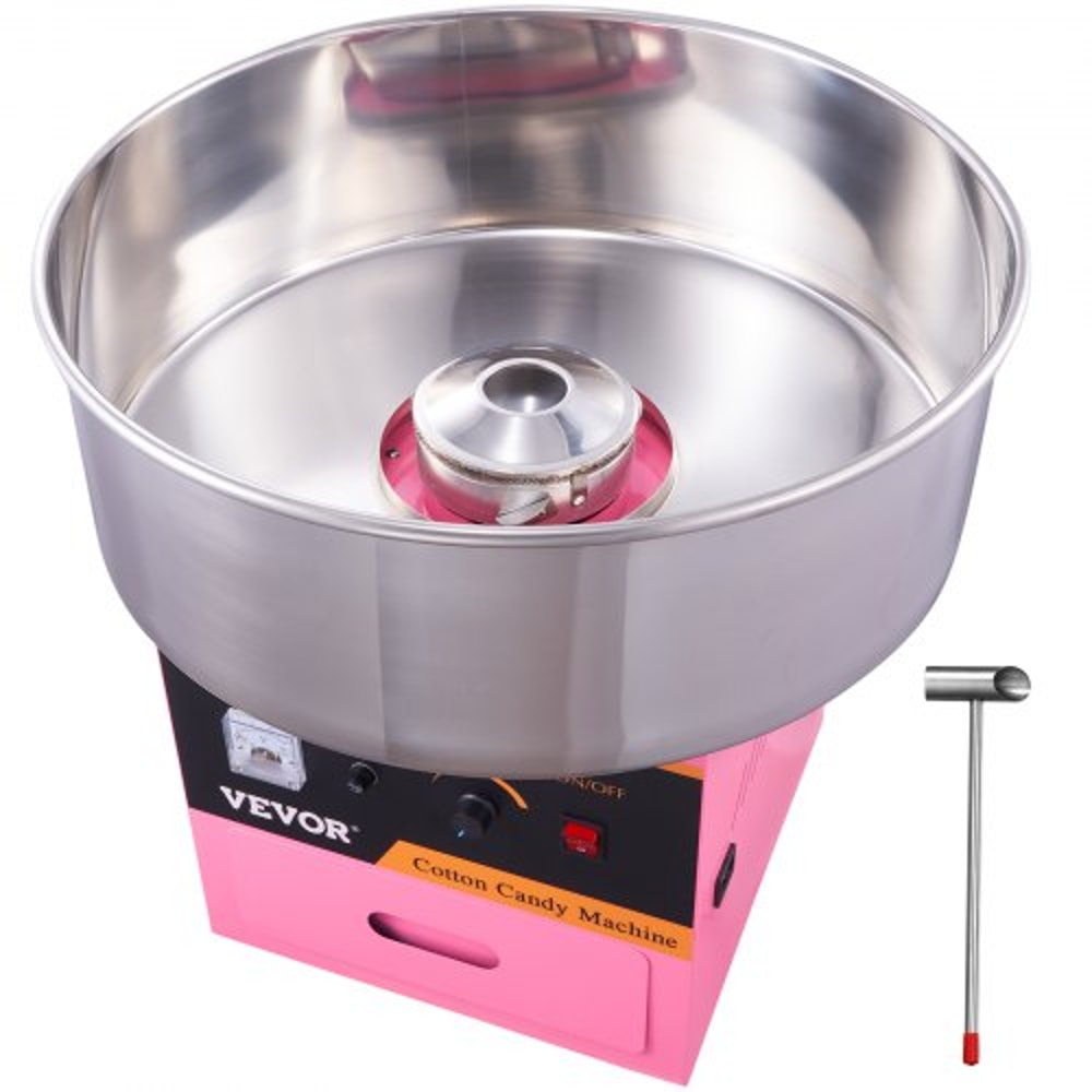 Commercial Electric Cotton Candy Machine With Temp Control Stainless Steel Bowl 0