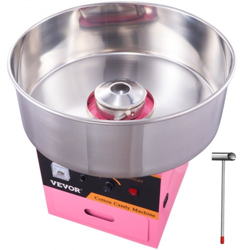 Commercial Electric Cotton Candy Machine With Temp Control Stainless Steel Bowl 0