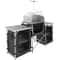 Folding Camping Kitchen Table With Storage Windscreen Portable Outdoor Cooking Station 9