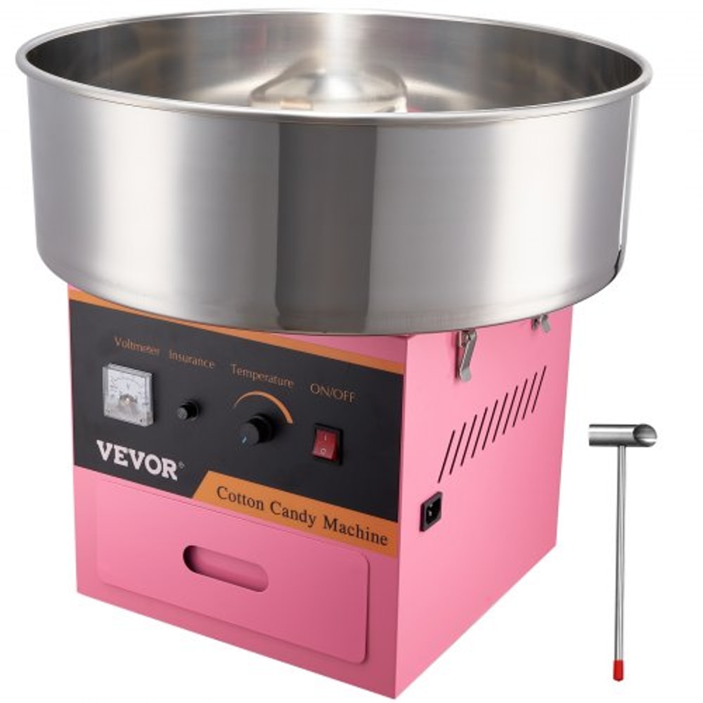 Commercial Electric Cotton Candy Machine With Temp Control Stainless Steel Bowl 8