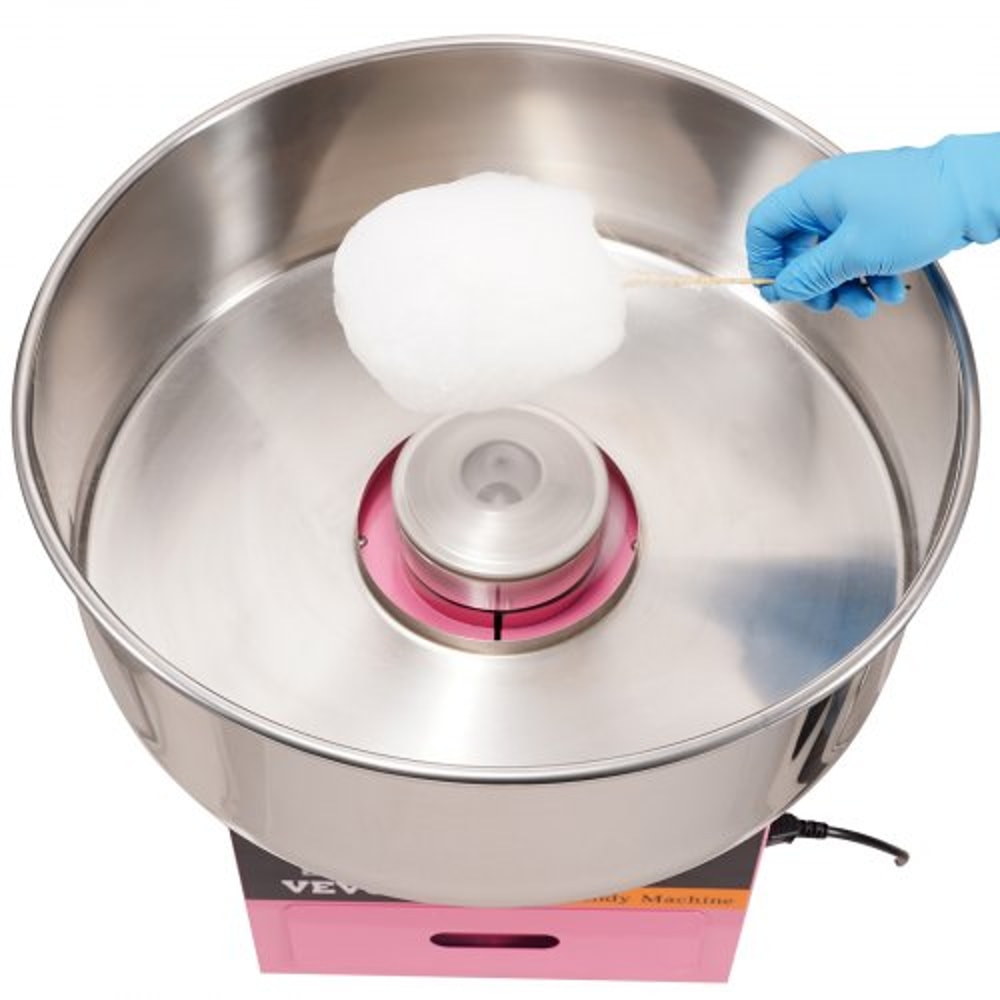 Commercial Electric Cotton Candy Machine With Temp Control Stainless Steel Bowl 10