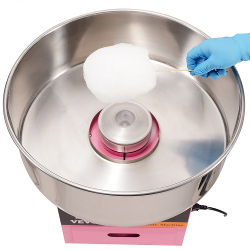 Commercial Electric Cotton Candy Machine With Temp Control Stainless Steel Bowl 10