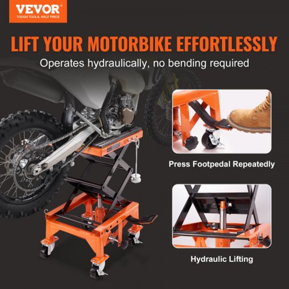 Heavy Duty Motorcycle Lift Table Hydraulic Scissor Jack 1