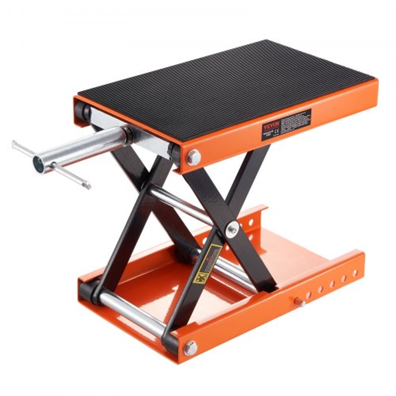 Heavy Duty Motorcycle Scissor Lift Jack With Wide Deck Safety Pin 0
