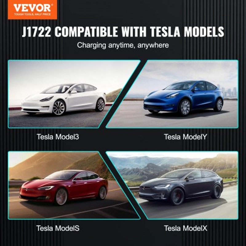 J1772 To Tesla Charger Adapter 80A 240V AC 1