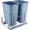 37QT Double Pull Out Trash Can with Soft Close Slides and Dual Recycling Bins for Kitchen Cabinets