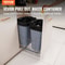37QT Double Pull Out Trash Can with Soft Close Slides and Dual Recycling Bins for Kitchen Cabinets