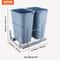 37QT Double Pull Out Trash Can with Soft Close Slides and Dual Recycling Bins for Kitchen Cabinets