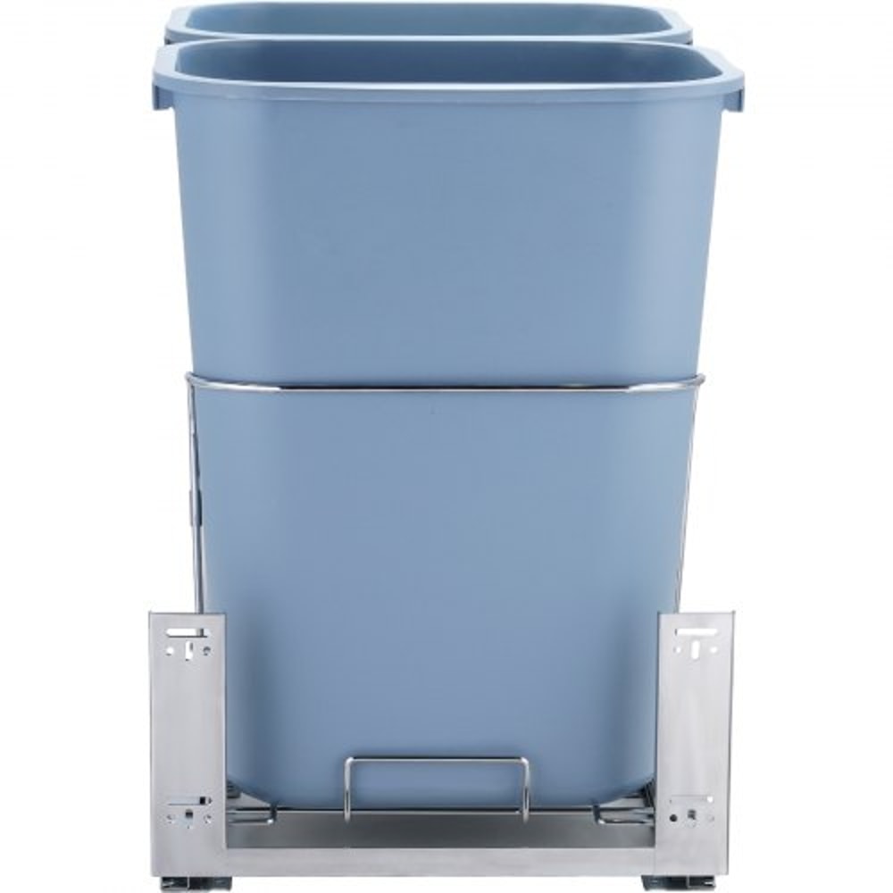 37QT Double Pull Out Trash Can with Soft Close Slides and Dual Recycling Bins for Kitchen Cabinets