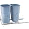 37QT Double Pull Out Trash Can with Soft Close Slides and Dual Recycling Bins for Kitchen Cabinets