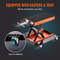 1100LB Motorcycle Lift ATV Scissor Jack With Dolly Wide Deck Hand Crank Stand 2