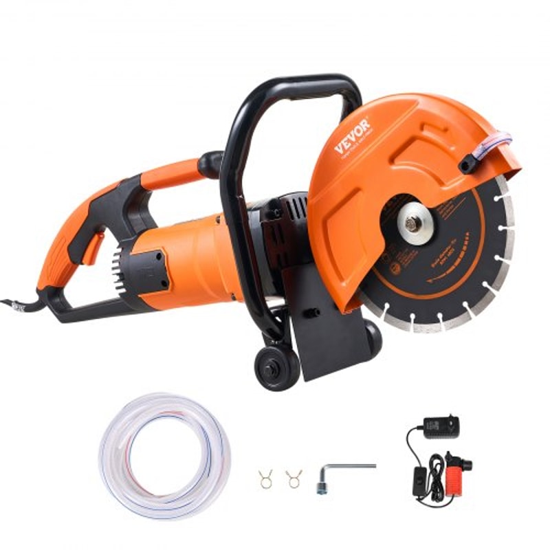 9Inch Electric Concrete Saw 1800W Wet Dry Concrete Cutter With 35Inch Deep Cutting Power 7