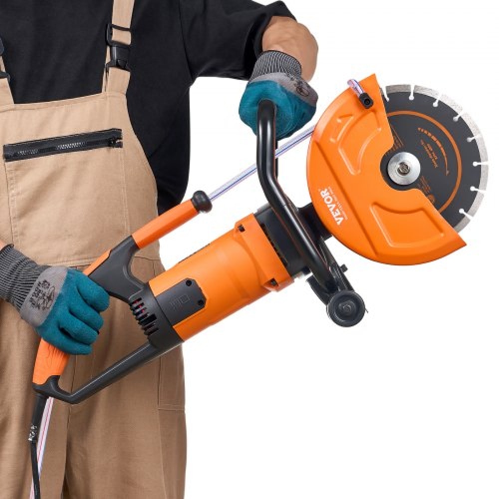 9Inch Electric Concrete Saw 1800W Wet Dry Concrete Cutter With 35Inch Deep Cutting Power 9