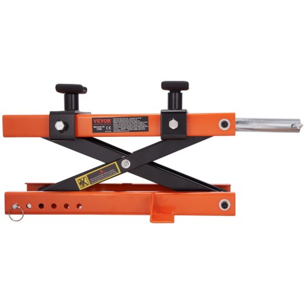 1100LB Motorcycle Lift Scissor Jack Stand With Safety Pin NonSlip Saddle For ATV And Dirt Bikes 8