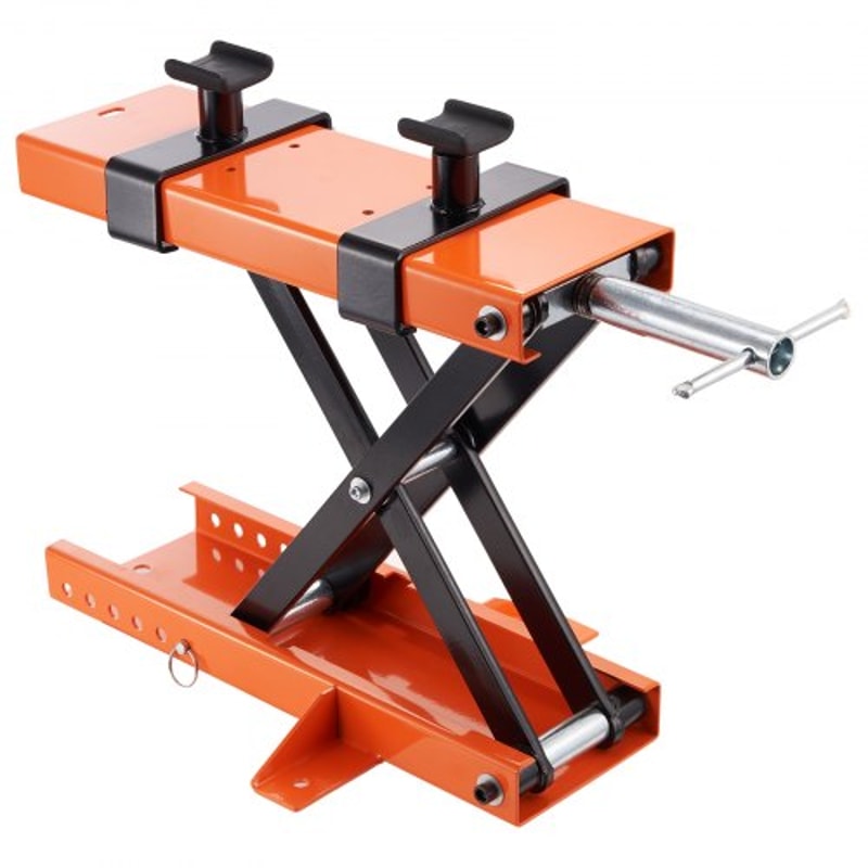 1100LB Motorcycle Lift Scissor Jack Stand With Safety Pin NonSlip Saddle For ATV And Dirt Bikes 9