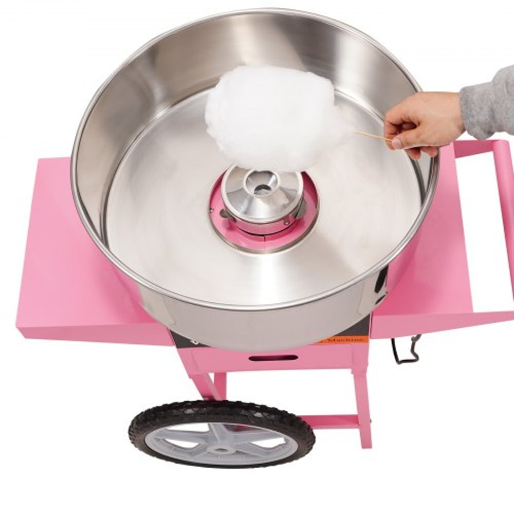 Commercial Cotton Candy Machine With Cart 1000W Candy Floss Maker For Parties Events 9