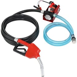 12v diesel fuel transfer pump kit 10 gpm with auto shut-off nozzle & portable electric fuel transfer system