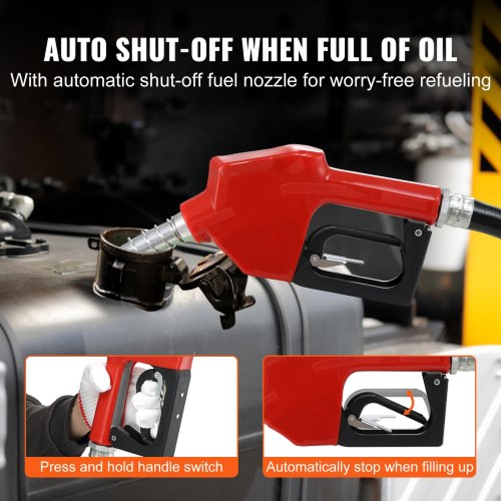 12V Diesel Fuel Transfer Pump Kit 10 GPM With Auto ShutOff Nozzle Portable Electric Fuel Transfer 3