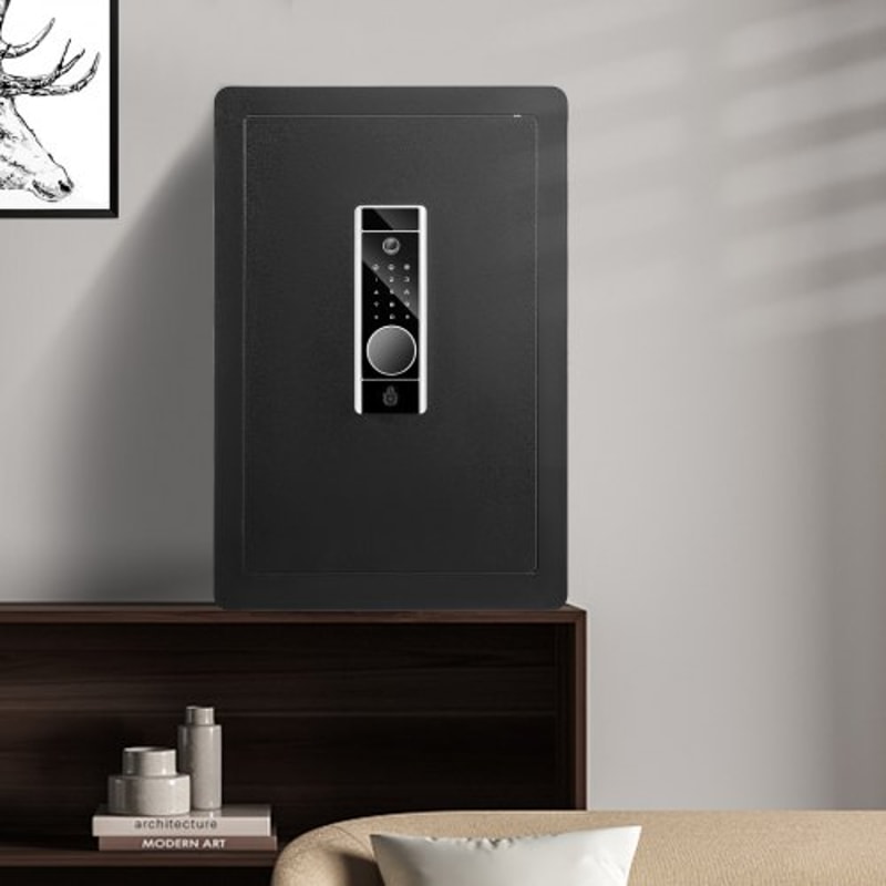 2.2 Cu Ft Biometric Safe with Digital Keypad & Fireproof Document Bag for Home Security