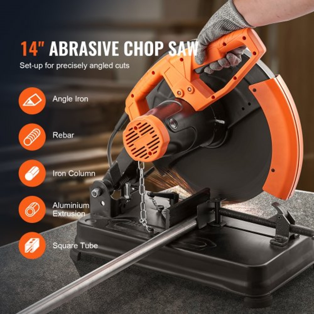 Abrasive Chop Saw 2300W Metal CutOff Machine With 045 Adjustable Miter Cuts 1